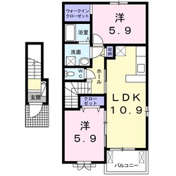 南松本駅 徒歩23分 2階の物件間取画像